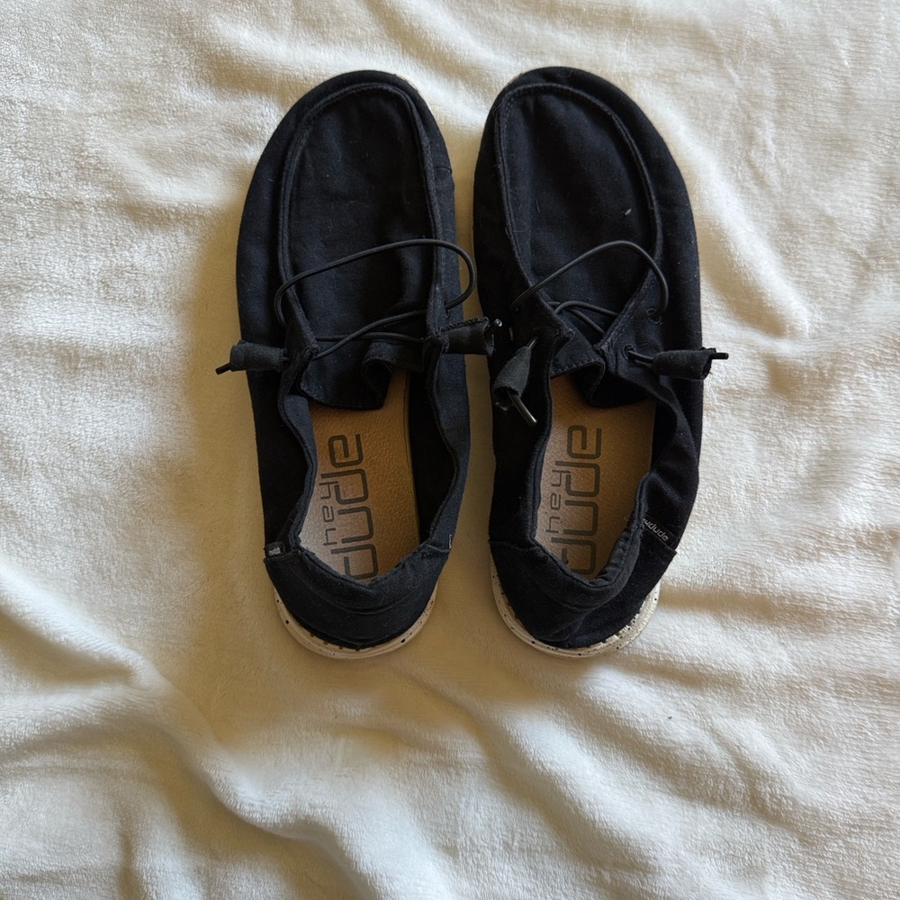 Hey Dude Black Slip-On Footwear Black Size 10 women’s